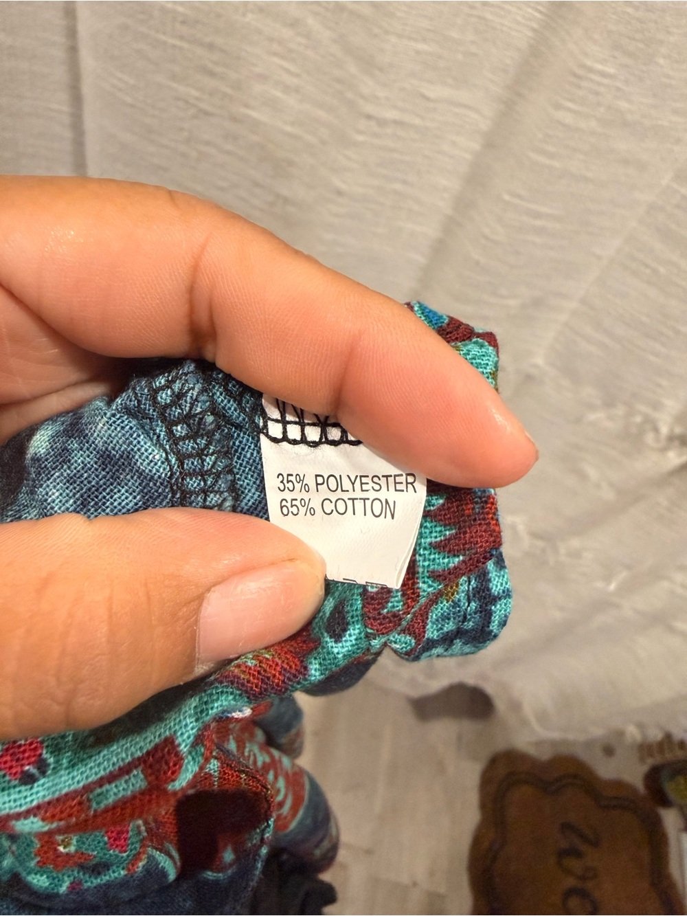 Boho Patchwork Maxi Sundress in Navy, Teal & Rust - Picture 7 of 9